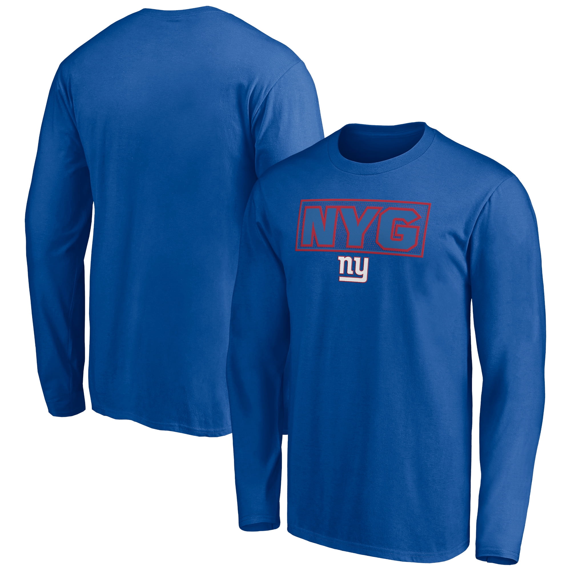 Men's Royal New York Giants Squad Throwbacks Long Sleeve T-Shirt ...