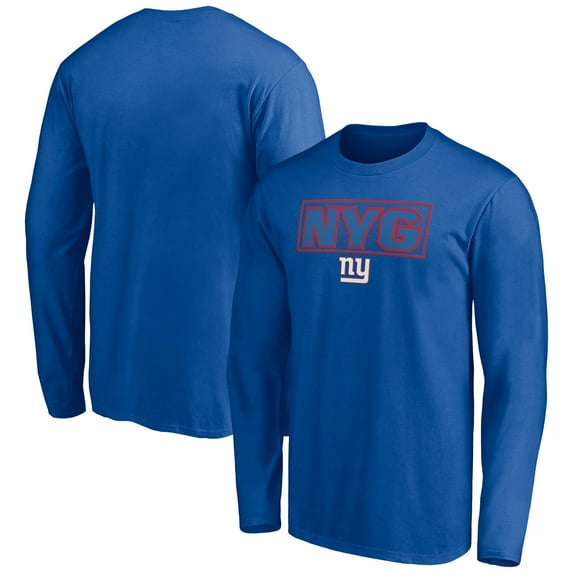 Men's Royal New York Giants Squad Throwbacks Long Sleeve T-Shirt