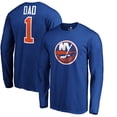 thumbnail image 1 of Men's Royal New York Islanders #1 Dad Long Sleeve T-Shirt, 1 of 3