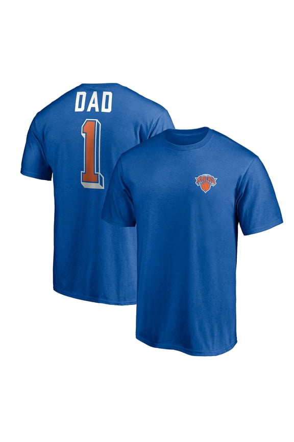 Men's Royal New York Knicks Number One Dad T-Shirt