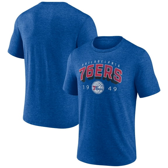Men's Royal Philadelphia 76ers Backboard Tri-Blend T-Shirt