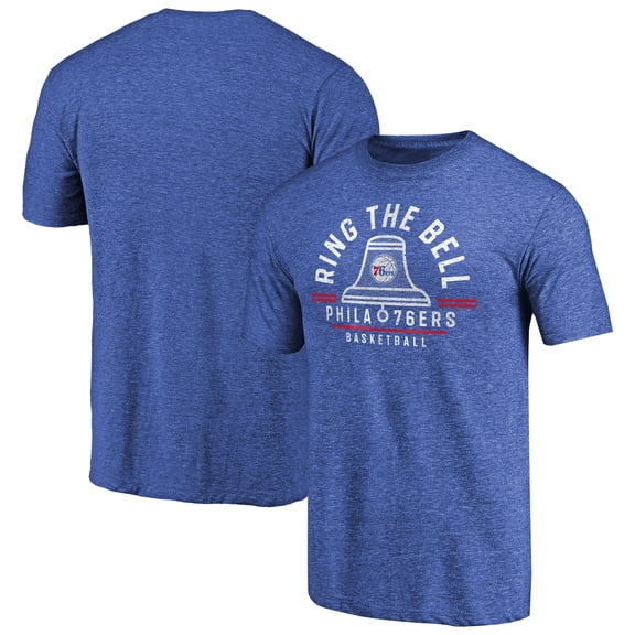 Men's Royal Philadelphia 76ers Hometown Collection Ring the Bell Tri-Blend T-Shirt