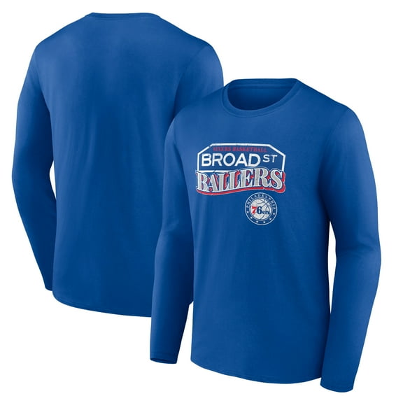 Men's Royal Philadelphia 76ers Pick & Roll Coverage Long Sleeve T-Shirt