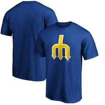 Men's Royal Seattle Mariners Cooperstown Collection Forbes Team Logo T-Shirt