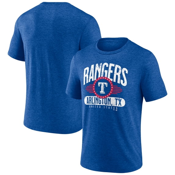 Men's Royal Texas Rangers Badge of Honor Tri-Blend T-Shirt