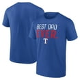 thumbnail image 1 of Men's Royal Texas Rangers Best Dad Ever T-Shirt, 1 of 3