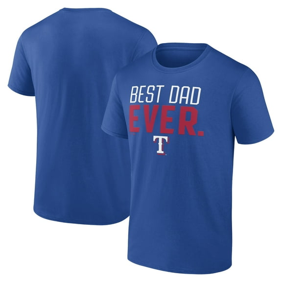 Men's Royal Texas Rangers Best Dad Ever T-Shirt