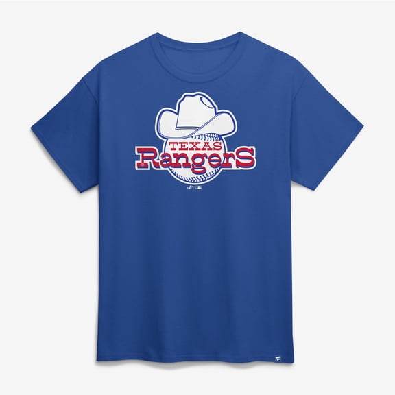 Men's Royal Texas Rangers Cooperstown Collection Forbes Team Logo T-Shirt