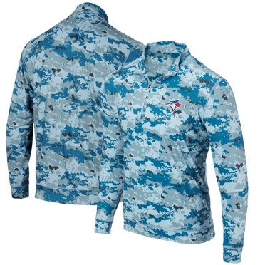 Men's Royal Toronto Blue Jays Digital Camo Performance Quarter-Zip Pullover Jacket