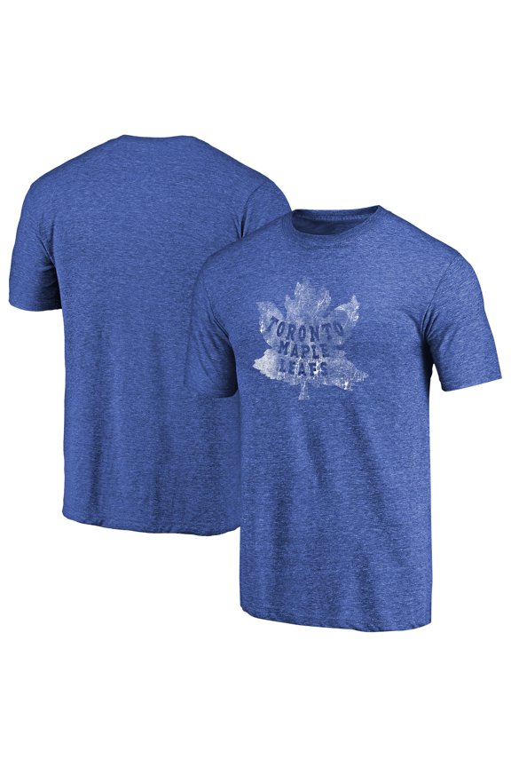Men's Royal Toronto Maple Leafs Throwback Vintage Logo Tri-Blend T-Shirt