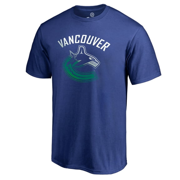 Men's Royal Vancouver Canucks Gradient Logo T-Shirt