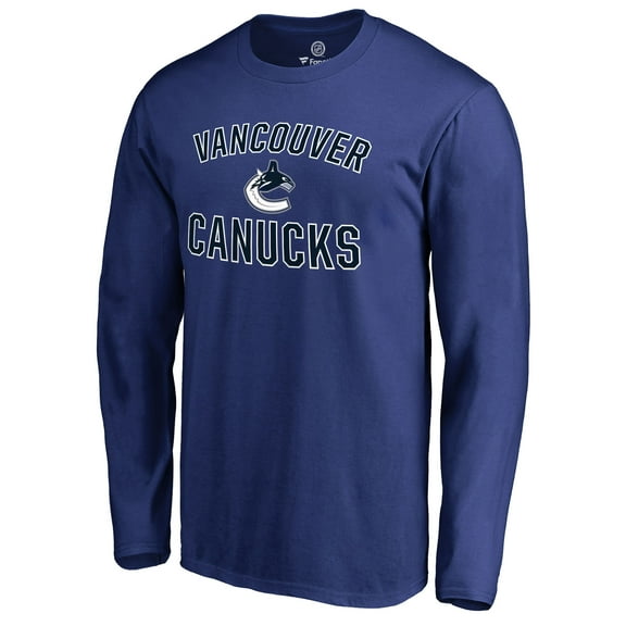 Men's Royal Vancouver Canucks Victory Arch Long Sleeve T-Shirt
