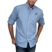 Mens Royal/White Creighton Bluejays NCAA Gingham Button-Down Check Shirt