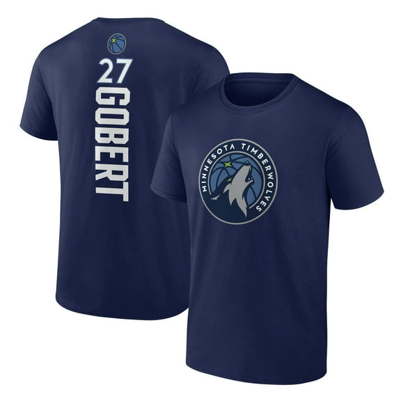 Men's Rudy Gobert Navy Minnesota Timberwolves Playmaker Team Name & Number T-Shirt