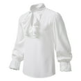 thumbnail image 1 of Men's Ruffle Blouse Medieval Renaissance Steampunk Victorian Regency Aristocrat Shirts Pirate Tops Colonial Costumes, 1 of 4