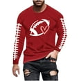 thumbnail image 1 of Men's Rugby Print Long Sleeve Tee Shirt Casual Crewneck Pullover Basic Workout Fitted T-Shirts, 1 of 4