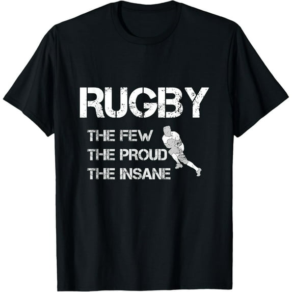 Men's Rugby T-Shirt, Black, Small