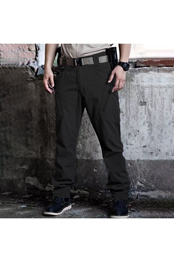 Men's Rugged Cargo Pants Multi-Pocket Stretch Outdoor Walking Daily Trousers