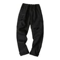 thumbnail image 1 of Men's Rugged Cargo Pants Trendy Drawstring Lightweight Casual Pants with Multi Pockets Hiking Outdoor Work Uniform (M, Black), 1 of 8