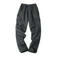 thumbnail image 1 of Men's Rugged Cargo Pants Trendy Drawstring Lightweight Casual Pants with Multi Pockets Hiking Outdoor Work Uniform (M, Gray), 1 of 8