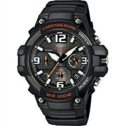 Mens Rugged Chronograph Watch, Black/Red