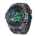 thumbnail image 1 of Men's Rugged Sports Wrist Watch 10 ATM Waterproof for Swimming and Diving with Alarm Clock, Stopwatch, Timer, Dual Time Zone, Calendar, Backlight, 12 or 24 Hours Format, 1 of 5