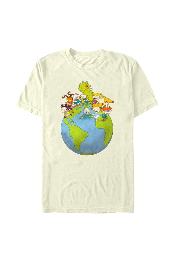 Men's Rugrats Earth Babies  Graphic Tee Beige Large