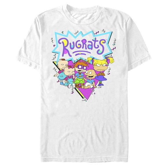 Men's Rugrats Pop Vibe Logo  Graphic Tee White Small