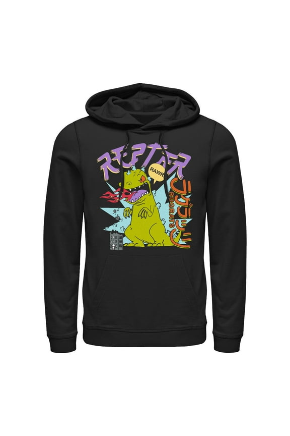 Men's Rugrats Reptar Says Rawr Pull Over Hoodie