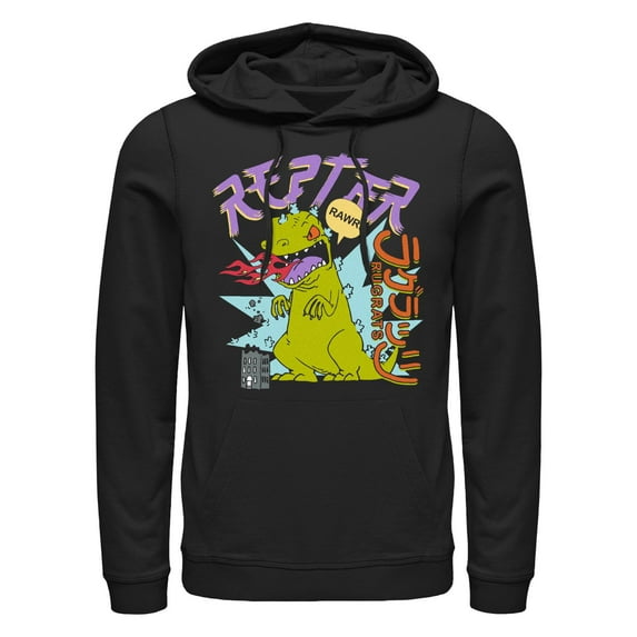 Men's Rugrats Reptar Says Rawr Pull Over Hoodie