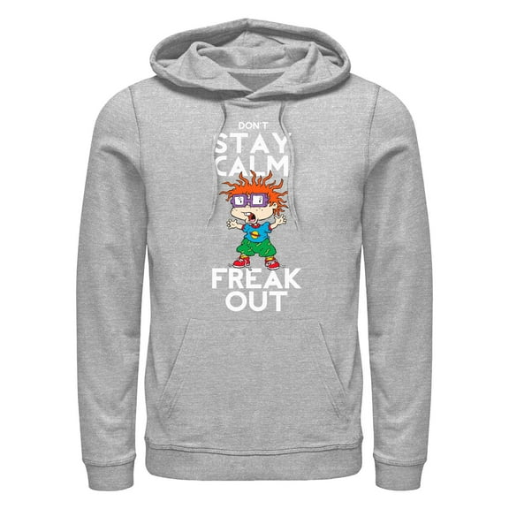 Men's Rugrats Stay Calm Chuckie  Pull Over Hoodie