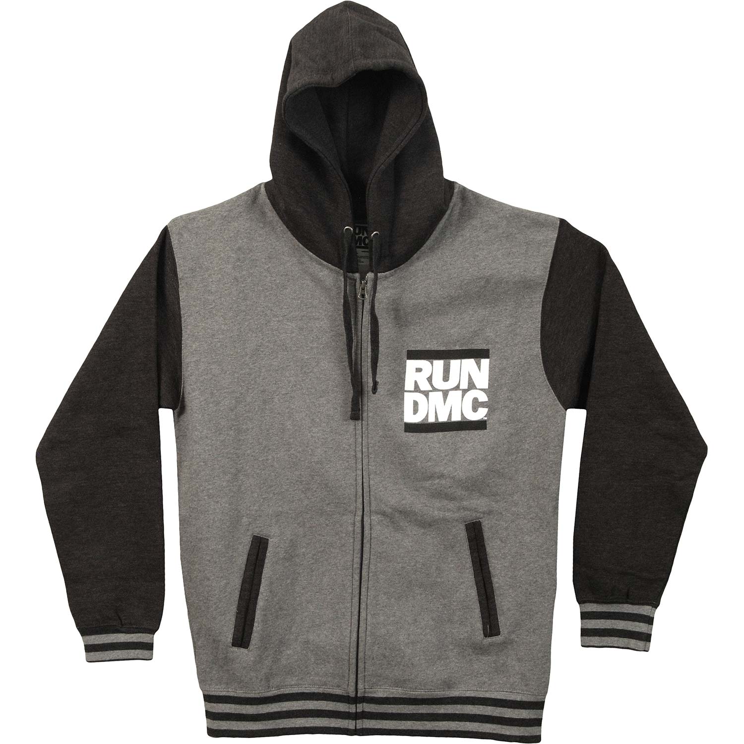 Men's Run DMC Logo Varsity Jacket Small Grey - image 1 of 1