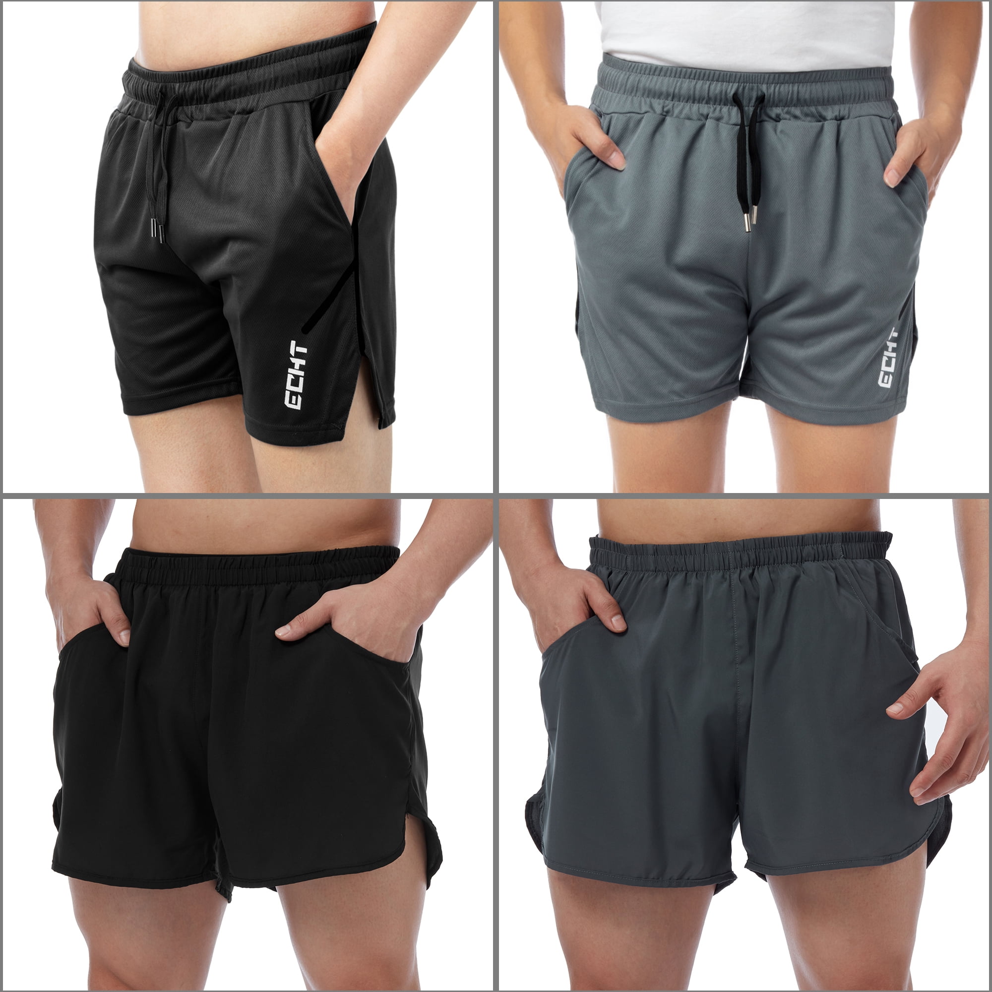 2022 Summer Men Quick Dry Elastic Running Tights with Pocket Sports Short  Leggings Gym Fitness Shorts