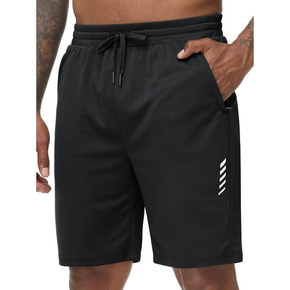 Weilanxin Men's Mesh Shorts with Zipper Pockets Quick Dry for Tennis Basketball Running