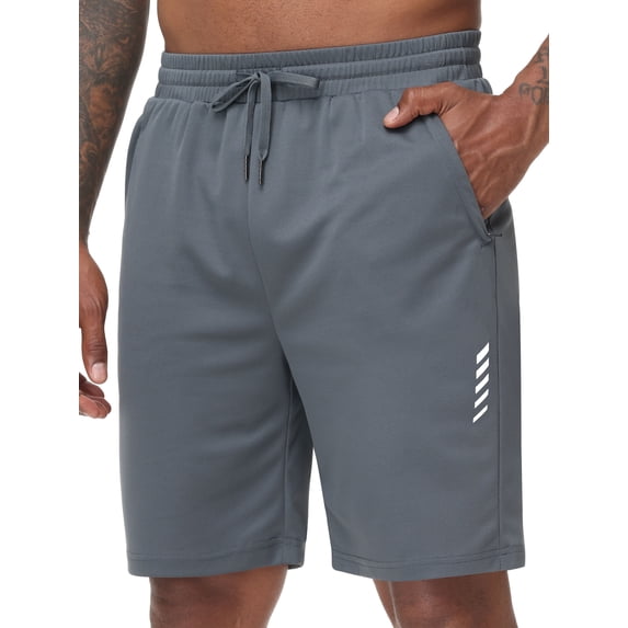 Weilanxin Men's Mesh Shorts with Zipper Pockets Quick Dry for Tennis Basketball Running