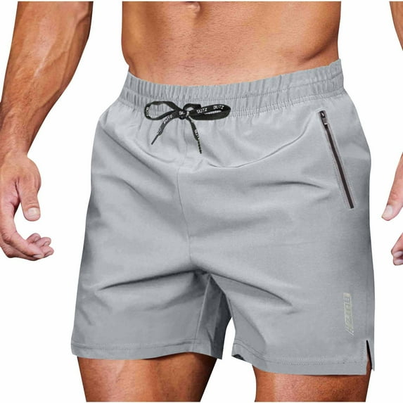 Men's Running Clothes Short for Men Gym Hiking Shorts Men Men’s Workout Shorts Mens Shorts Elastic Vintage Shorts Men Mens Shorts On Sale, Gray, S