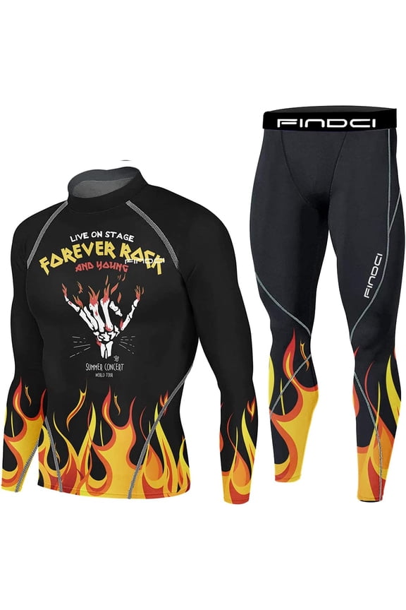 Men's Running Fitness Cooling Sportswear Camo Compression Short-Sleeved Shirt + Pants Sets