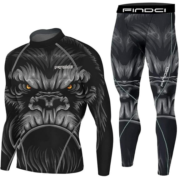 Men's Running Fitness Cooling Sportswear Camo Compression Short-Sleeved Shirt + Pants Sets