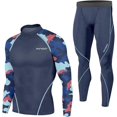 thumbnail image 1 of Men's Running Fitness Cooling Sportswear Camo Compression Short-Sleeved Shirt + Pants Sets, 1 of 6