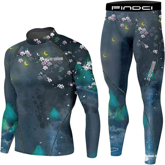 Men's Running Fitness Cooling Sportswear Camo Compression Short-Sleeved Shirt Pants Sets