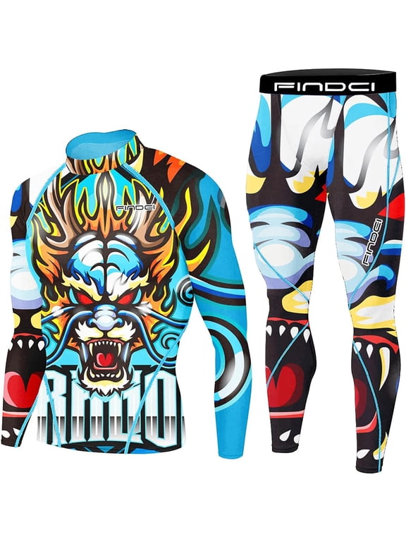 Men's Running Fitness Cooling Sportswear Camo Compression Short-Sleeved Shirt + Pants Sets
