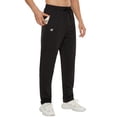thumbnail image 1 of Men's Running Pants Lightweight Joggers Athletic Pants with Zipper Pockets Black 3XL, 1 of 3