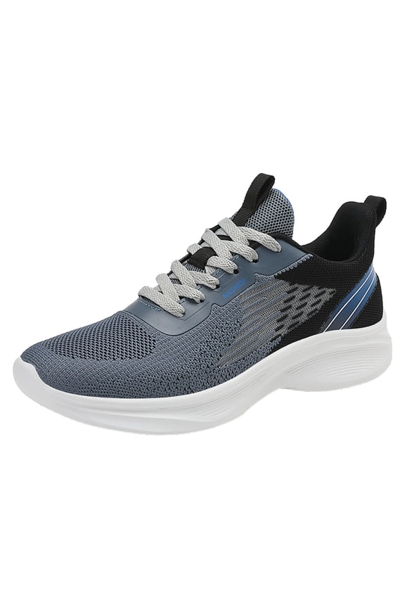 Men's Running Shoe Lightweight Breathable Knit Walking Shoes Non S𝗅ip Casual Athlet𝗂c Sports Shoes Cushioned Comfort Jogging Shoes with Soft Midsole and Durab𝗅e Sole for Gym, Daily