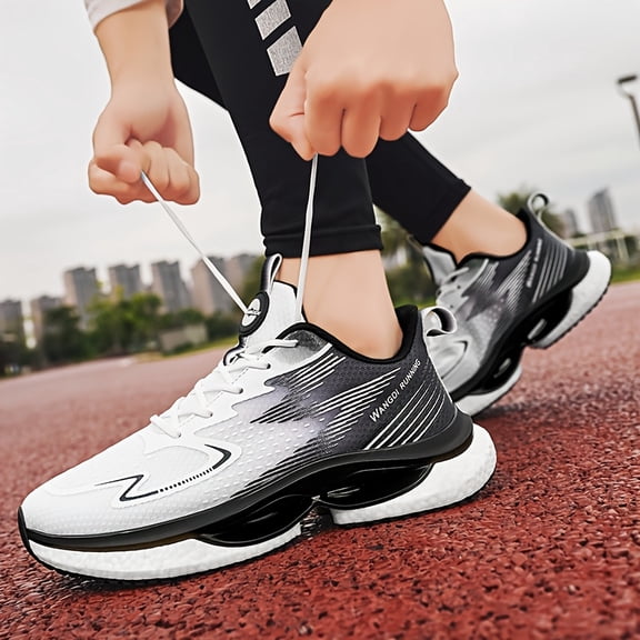 Men's Running Shoes, Autumn Breathable Sneakers for Students, Soft Sole, Ultra-Lightweight, Shock-Absorbing, Mesh Upper, Mid-Distance Running Training Shoes, Sports Running Shoes