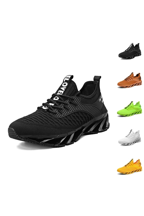Men's Running Shoes Breathable Mesh Trail Runners Fashion Blade Sneakers Non Gym Sport Trainer Casual Athletic Walking Shoes
