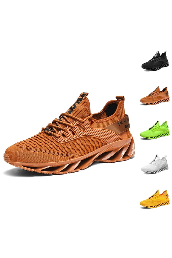 Men's Running Shoes Breathable Mesh Trail Runners Fashion Blade Sneakers Non Gym Sport Trainer Casual Athletic Walking Shoes