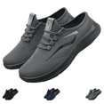thumbnail image 1 of Men's Running Shoes Fashion Sneakers,Fashion Sneakers For Mens Lightweight Breathable Flying Knitting Lace Up Mesh Walking Shoes Workout Casual Sports Shoes Gray 43, 1 of 8