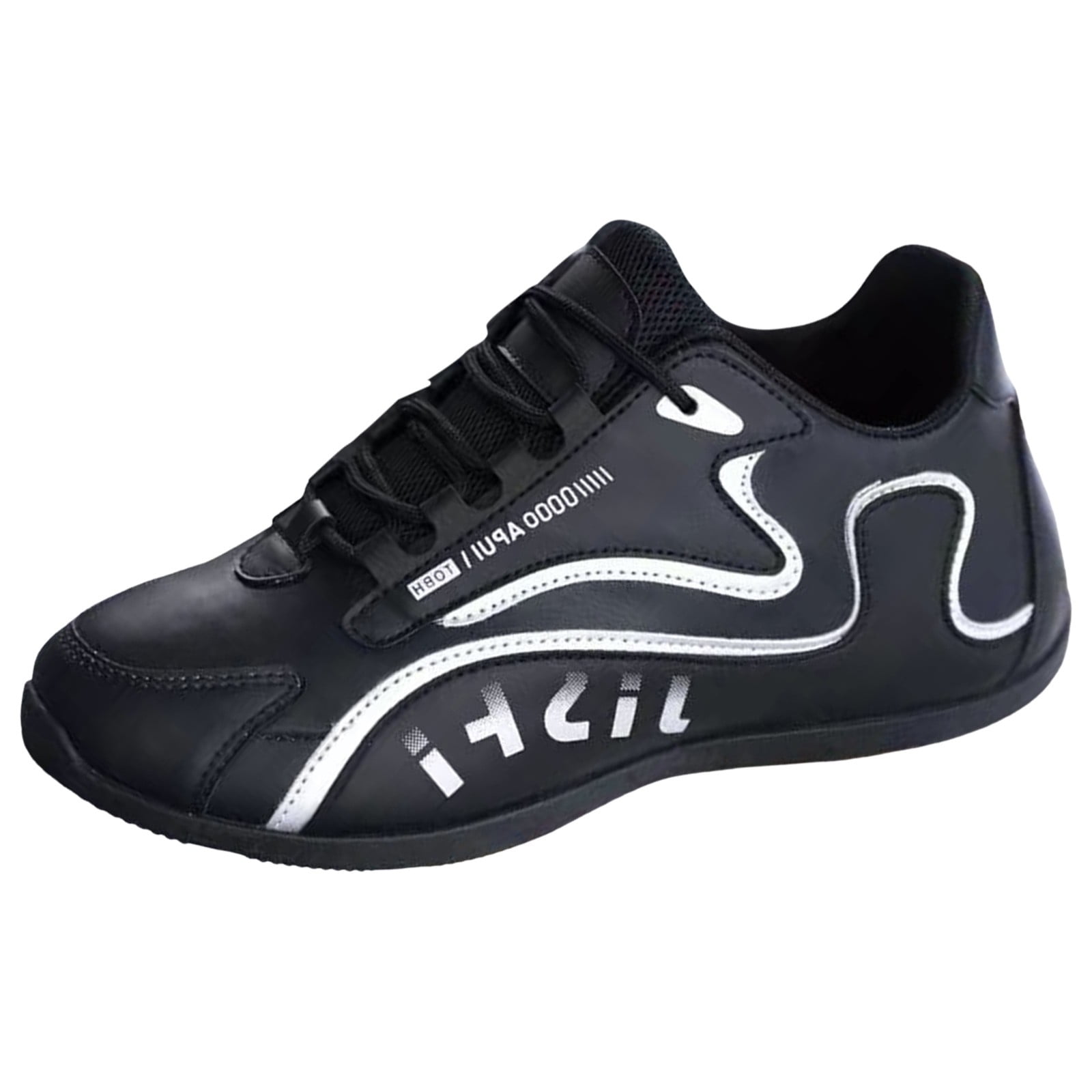 Men’s Comfortable Running Trainers Jogging Walking Athletic Black White Shoes Amazon.com | Men main image 2