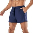 thumbnail image 1 of Men's Running Shorts 3"/5" Inseam Quick Dry Athletic Short Pants with Liner, Stretch Performance Workout Training Short Pants with Pockets, Summer Beach Board Shorts, 1 of 9