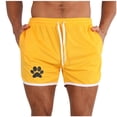 thumbnail image 1 of Men's Running Shorts Breathable Athletic Gym Mesh Short Dog Paw Print Bodybuilding Training Jogging Workout Shorts, 1 of 5